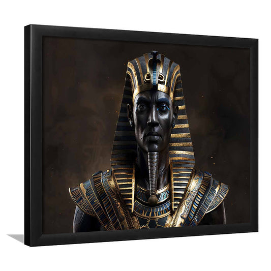 Egyptian Pharaoh Art Prints,African Wall Art,Egyptian Artwork,Ready To Hang, Framed Art Print, Picture Framed