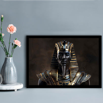Egyptian Pharaoh Art Prints,African Wall Art,Egyptian Artwork,Ready To Hang, Framed Art Print, Picture Framed