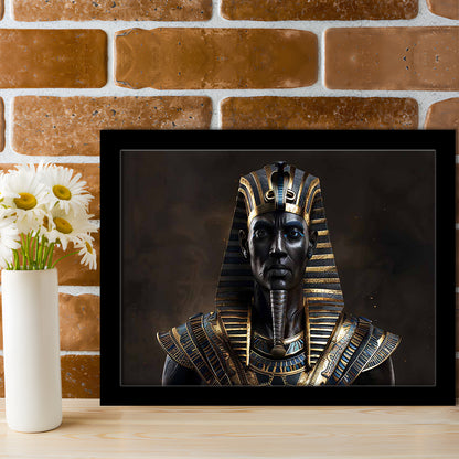 Egyptian Pharaoh Art Prints,African Wall Art,Egyptian Artwork,Ready To Hang, Framed Art Print, Picture Framed