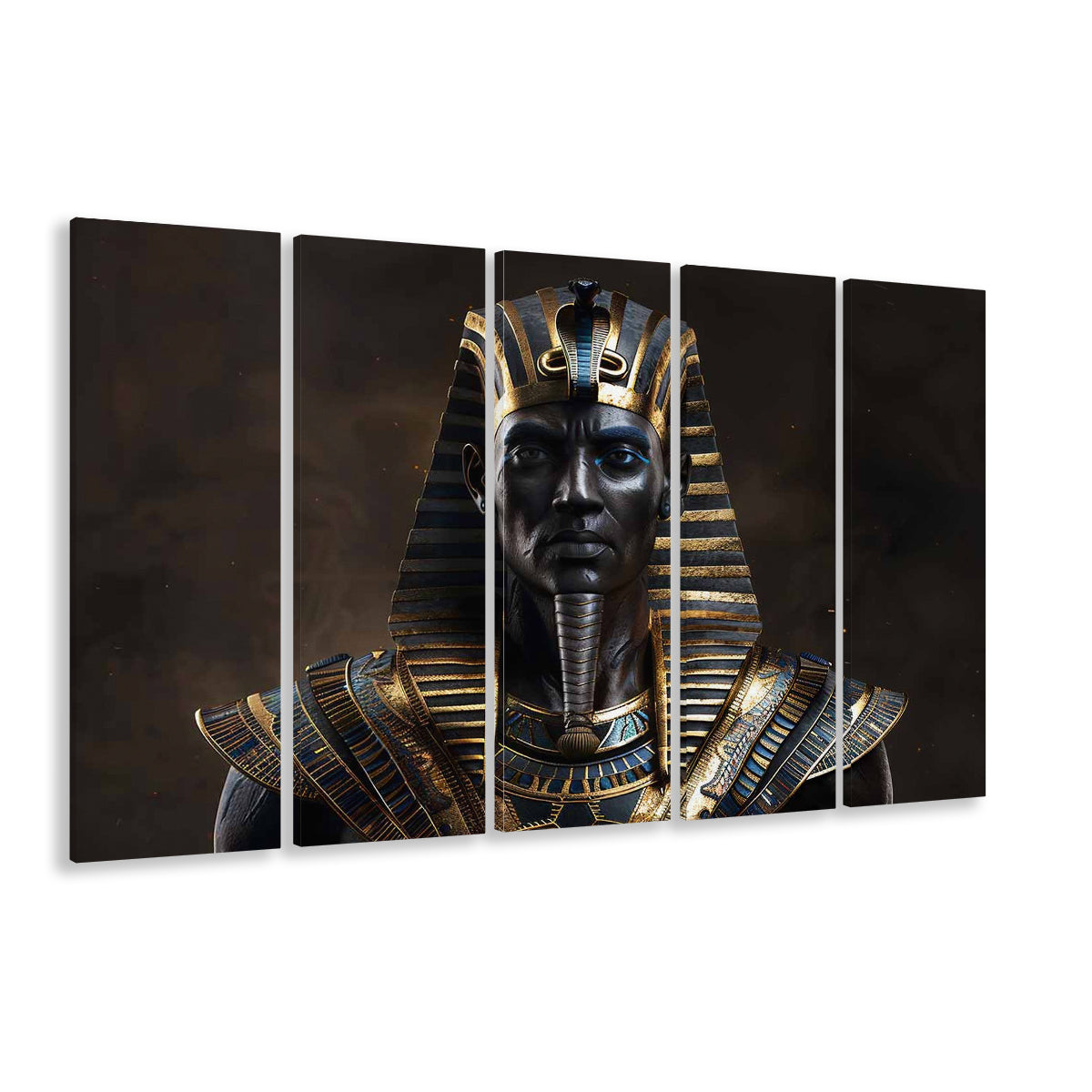 Egyptian Pharaoh Canvas Print,African Wall Art,Ready to Hang Wall Decor, 5 Piece B Extra Large Cavas Print Wall Art Decor