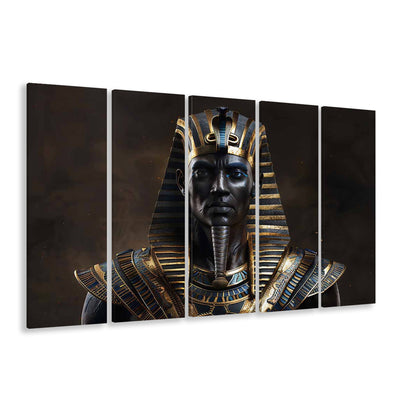 Egyptian Pharaoh Canvas Print,African Wall Art,Ready to Hang Wall Decor, 5 Piece B Extra Large Cavas Print Wall Art Decor