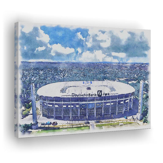 Eintracht Frankfurt, Deutsche Bank Park Watercolor, Sport Art, Gifts for him, Canvas Print Wall Art