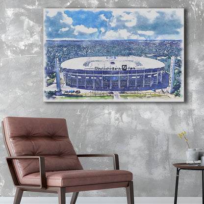 Eintracht Frankfurt, Deutsche Bank Park Watercolor, Sport Art, Gifts for him, Canvas Print Wall Art