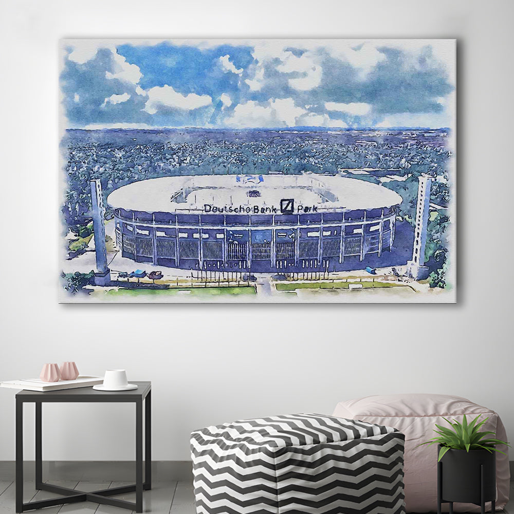 Eintracht Frankfurt, Deutsche Bank Park Watercolor, Sport Art, Gifts for him, Canvas Print Wall Art