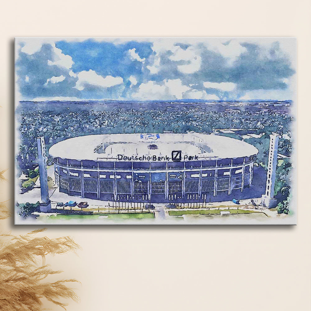 Eintracht Frankfurt, Deutsche Bank Park Watercolor, Sport Art, Gifts for him, Canvas Print Wall Art