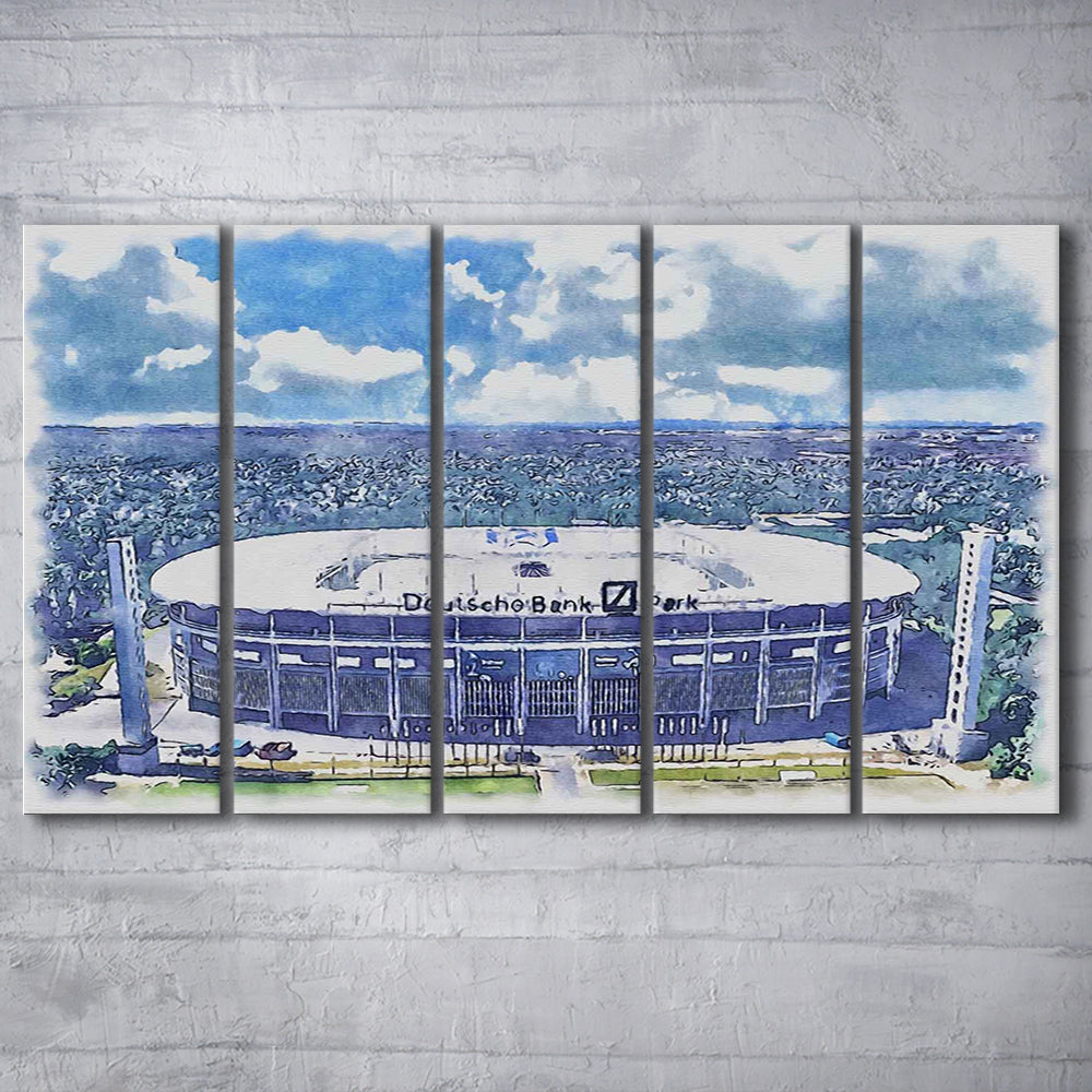 Eintracht Frankfurt, Deutsche Bank Park Watercolor, Sport Art, Extra Large Canvas Print Wall Art