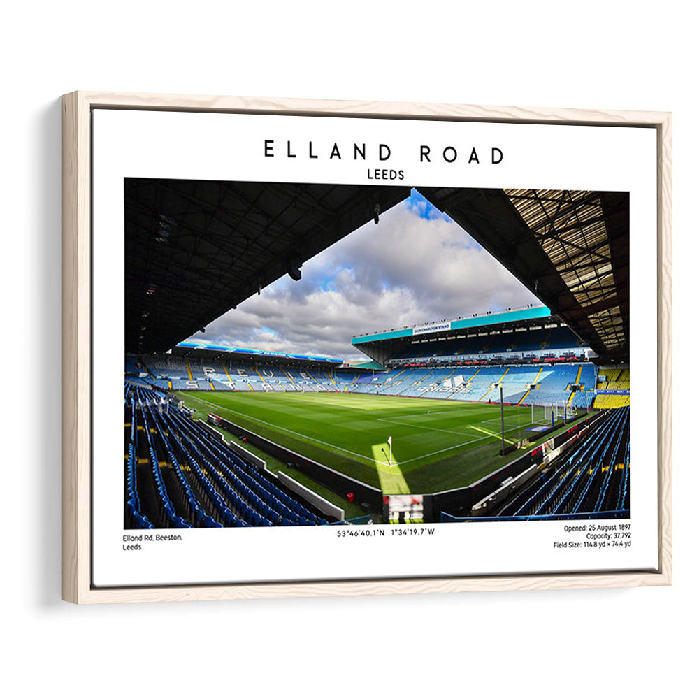 Elland Road Stadium, Leeds Football Stadium Wall Art Print, Soccer Fans, Framed Canvas Print Wall Art