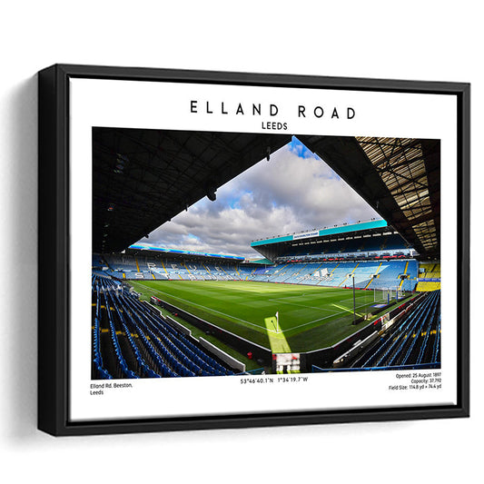 Elland Road Stadium, Leeds Football Stadium Wall Art Print, Soccer Fans, Framed Canvas Print Wall Art