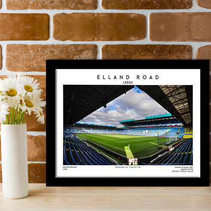 Elland Road Stadium, Leeds Football Stadium Wall Art Print, Soccer Fans, Framed Art Print Wall Decor