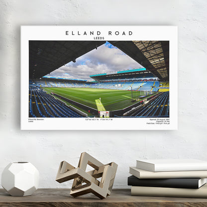 Elland Road Stadium, Leeds Football Stadium Wall Art Print, Soccer Fans, Canvas Print Wall Art, Man Cave Gift