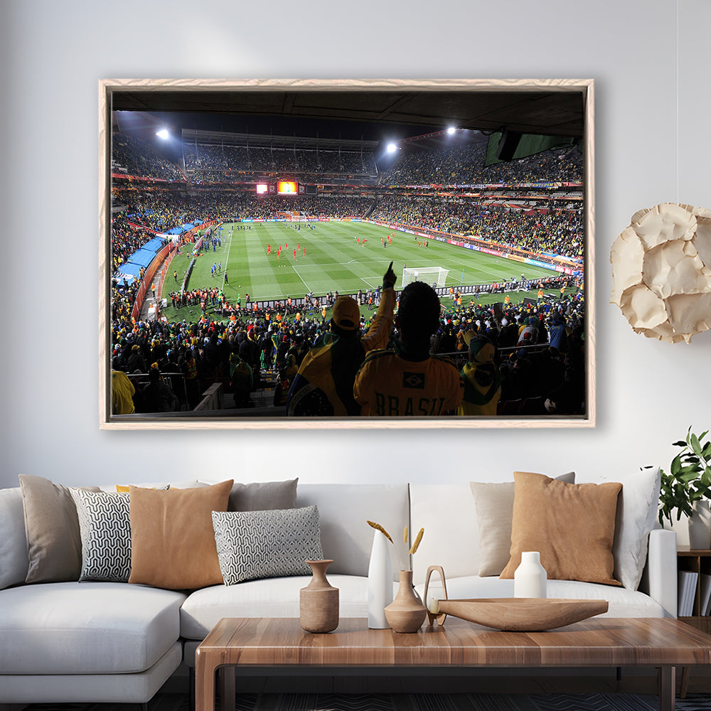 Ellis Park Stadium, Stadium Canvas, Sport Art, Framed Canvas Print Wall Art, Floating Frame