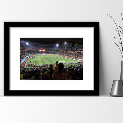 Ellis Park Stadium, Stadium Canvas, Sport Art, Gift for him, White Border Framed Art Print Wall Decor