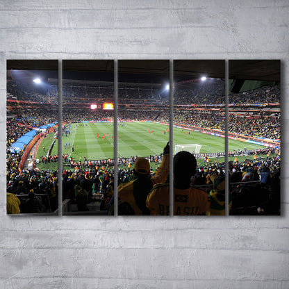 Ellis Park Stadium, Stadium Canvas, Sport Art, 5 Panel B, Extra Large Canvas, Canvas Print Wall Art