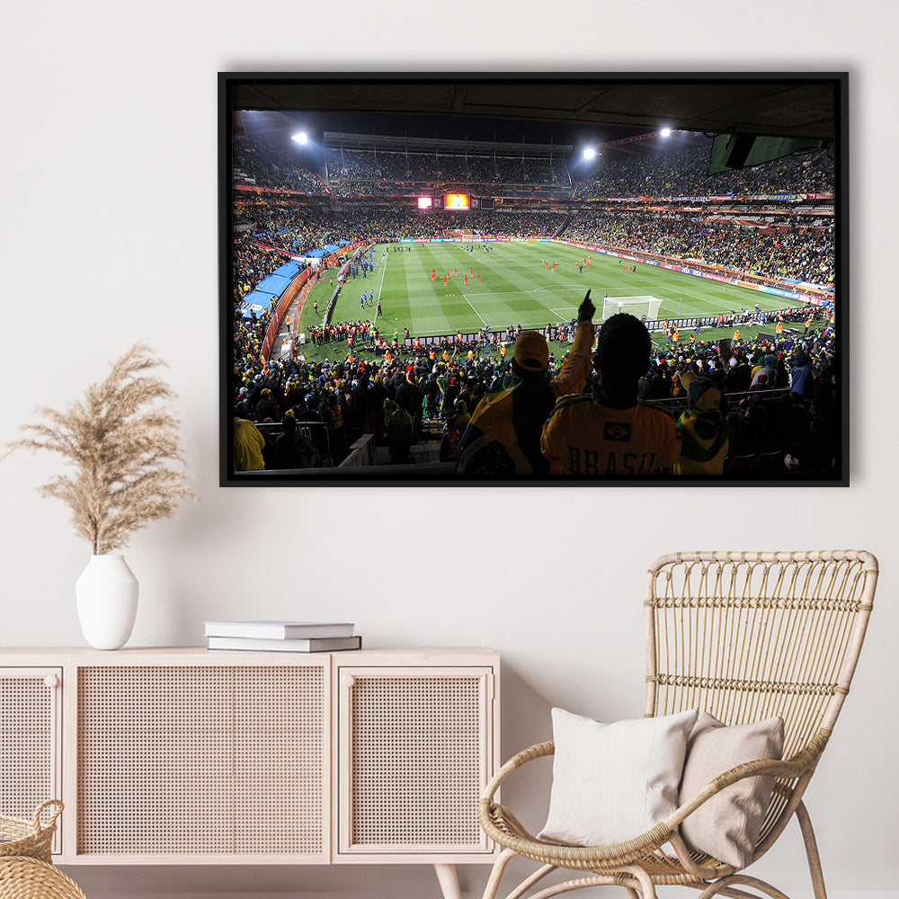 Ellis Park Stadium, Stadium Canvas, Sport Art, Framed Canvas Print Wall Art, Floating Frame