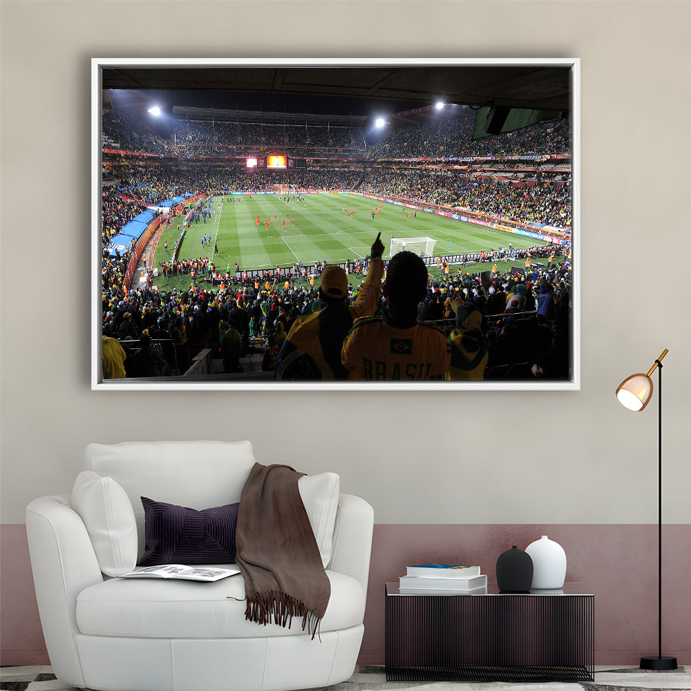 Ellis Park Stadium, Stadium Canvas, Sport Art, Framed Canvas Print Wall Art, Floating Frame