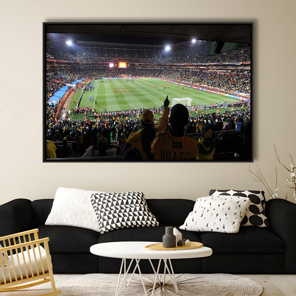 Ellis Park Stadium, Stadium Canvas, Sport Art, Framed Canvas Print Wall Art, Floating Frame