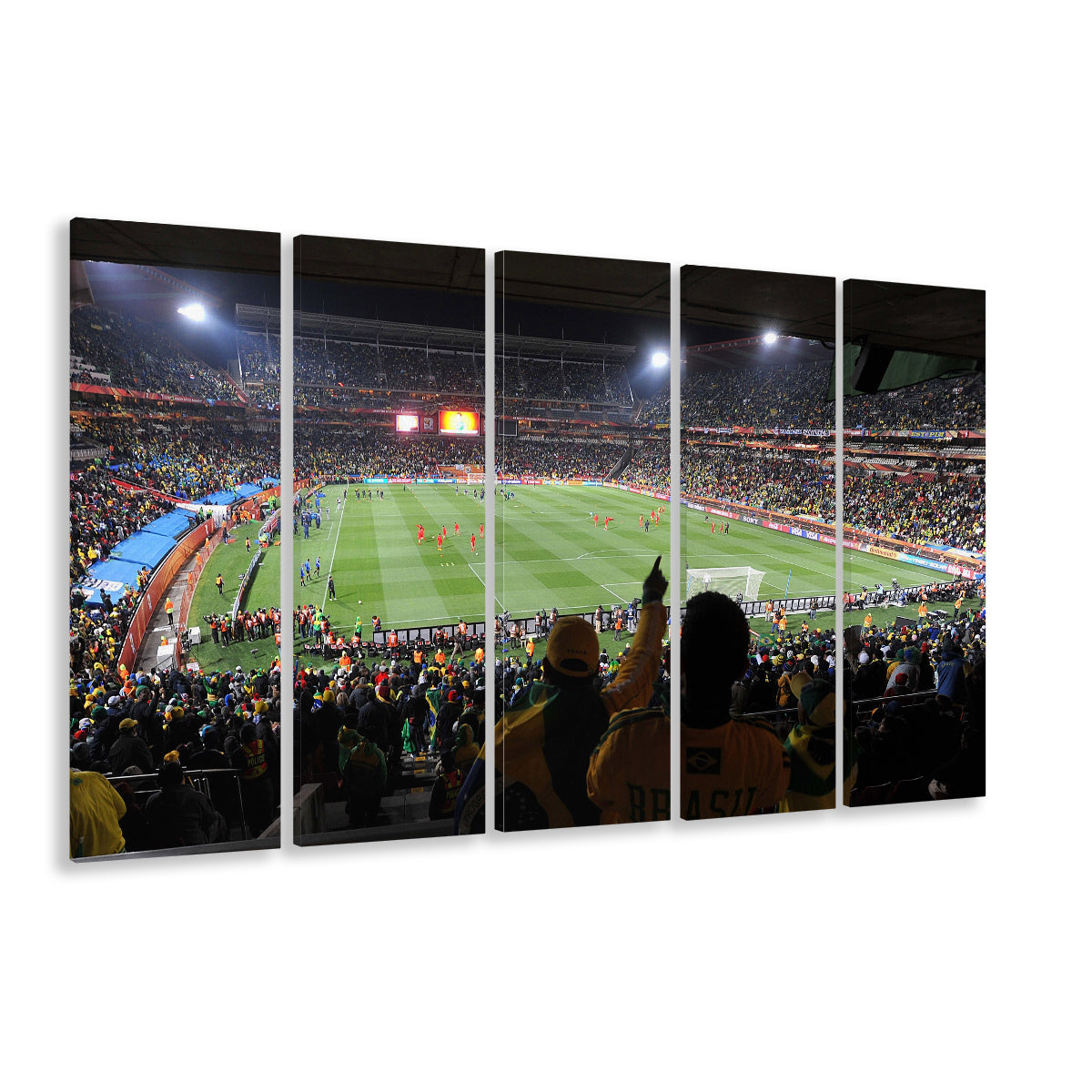 Ellis Park Stadium, Stadium Canvas, Sport Art, 5 Panel B, Extra Large Canvas, Canvas Print Wall Art