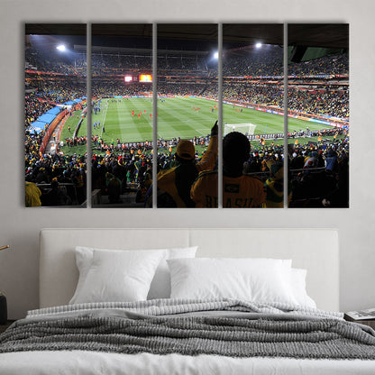 Ellis Park Stadium, Stadium Canvas, Sport Art, 5 Panel B, Extra Large Canvas, Canvas Print Wall Art