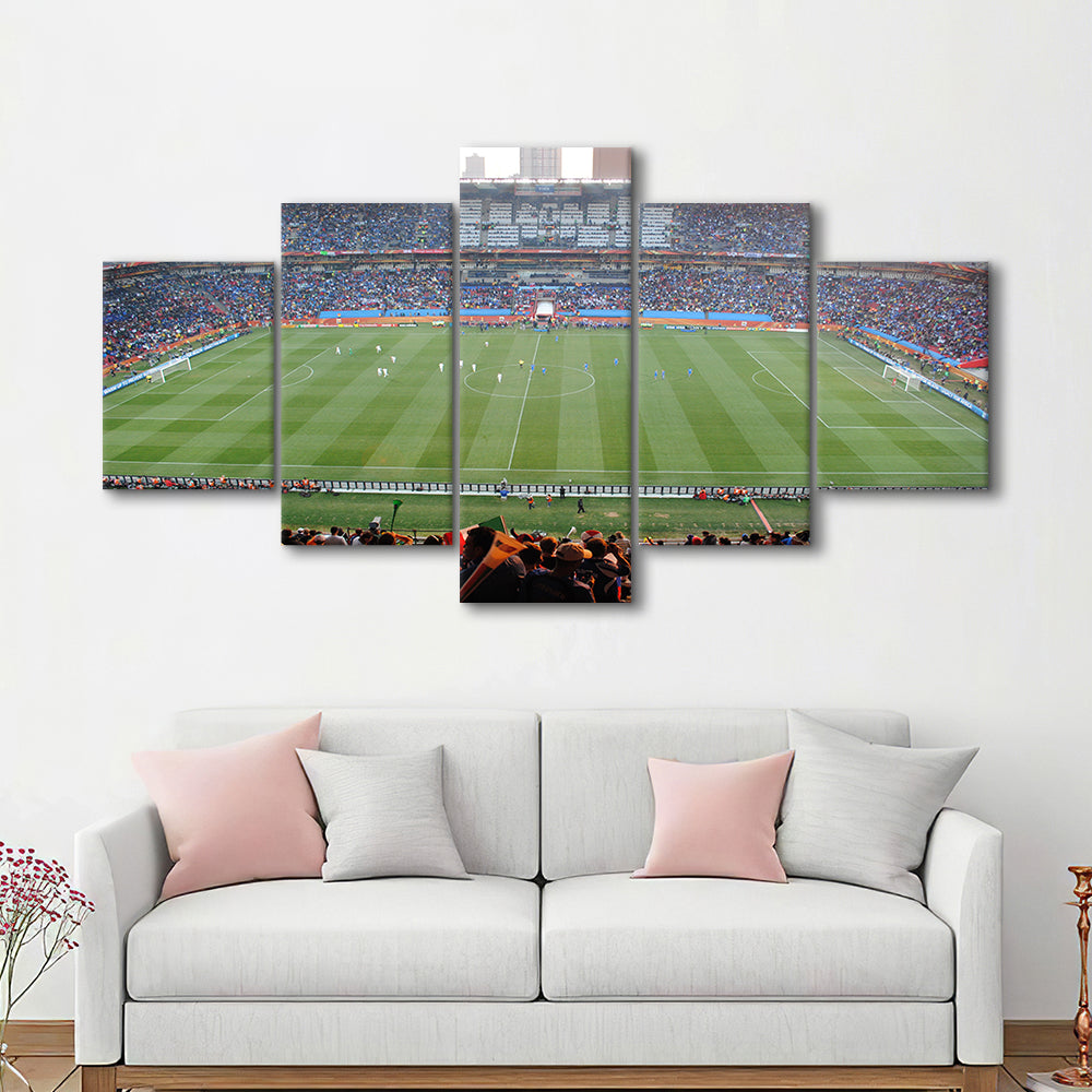 Ellis Park Stadium in South Africa, Stadium Canvas, Sport Art, Gift for him, 5 Panel, Large Canvas, Canvas Print Wall Art