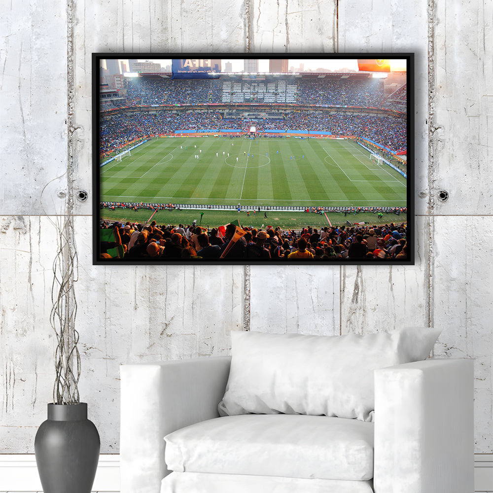 Ellis Park Stadium in South Africa, Stadium Canvas, Sport Art, Framed Canvas Print Wall Art, Floating Frame