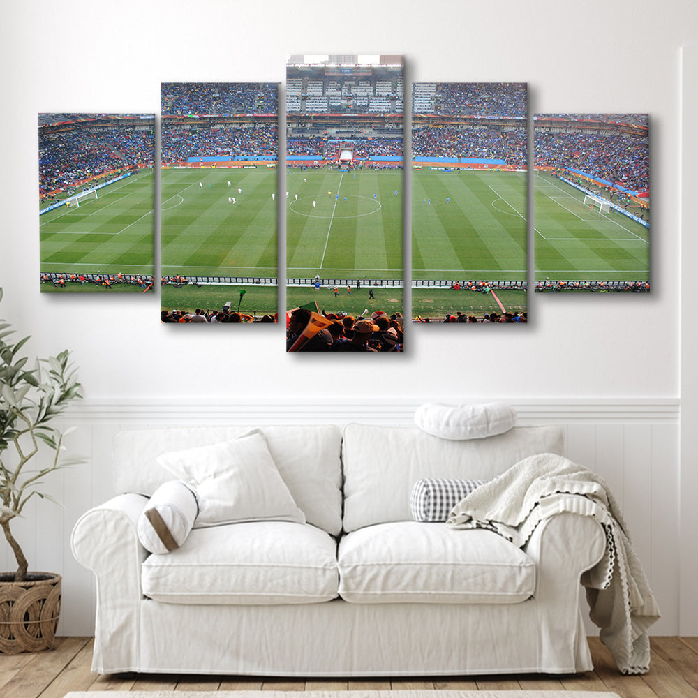 Ellis Park Stadium in South Africa, Stadium Canvas, Sport Art, Gift for him, 5 Panel, Large Canvas, Canvas Print Wall Art