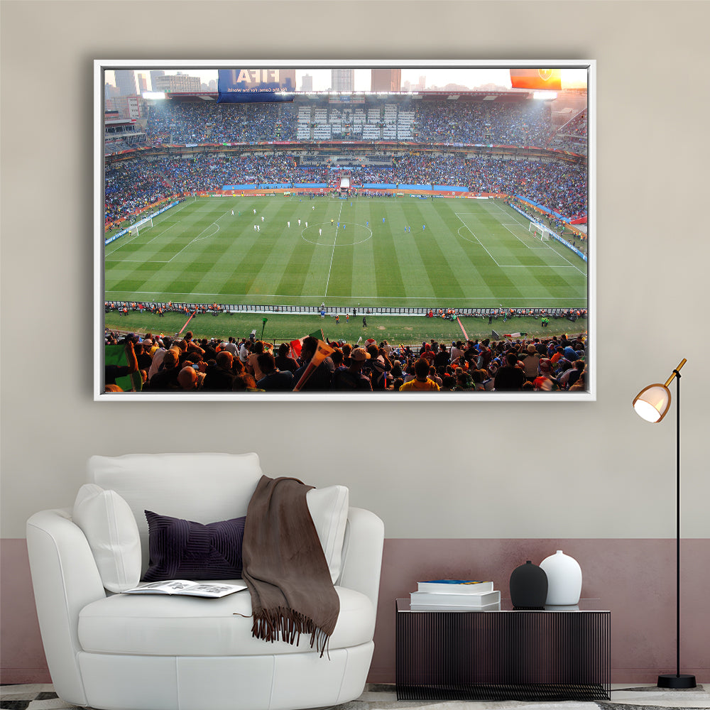 Ellis Park Stadium in South Africa, Stadium Canvas, Sport Art, Framed Canvas Print Wall Art, Floating Frame