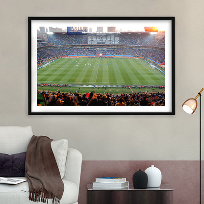 Ellis Park Stadium in South Africa, Stadium Canvas, Sport Art, Gift for him, White Border Framed Art Print Wall Decor