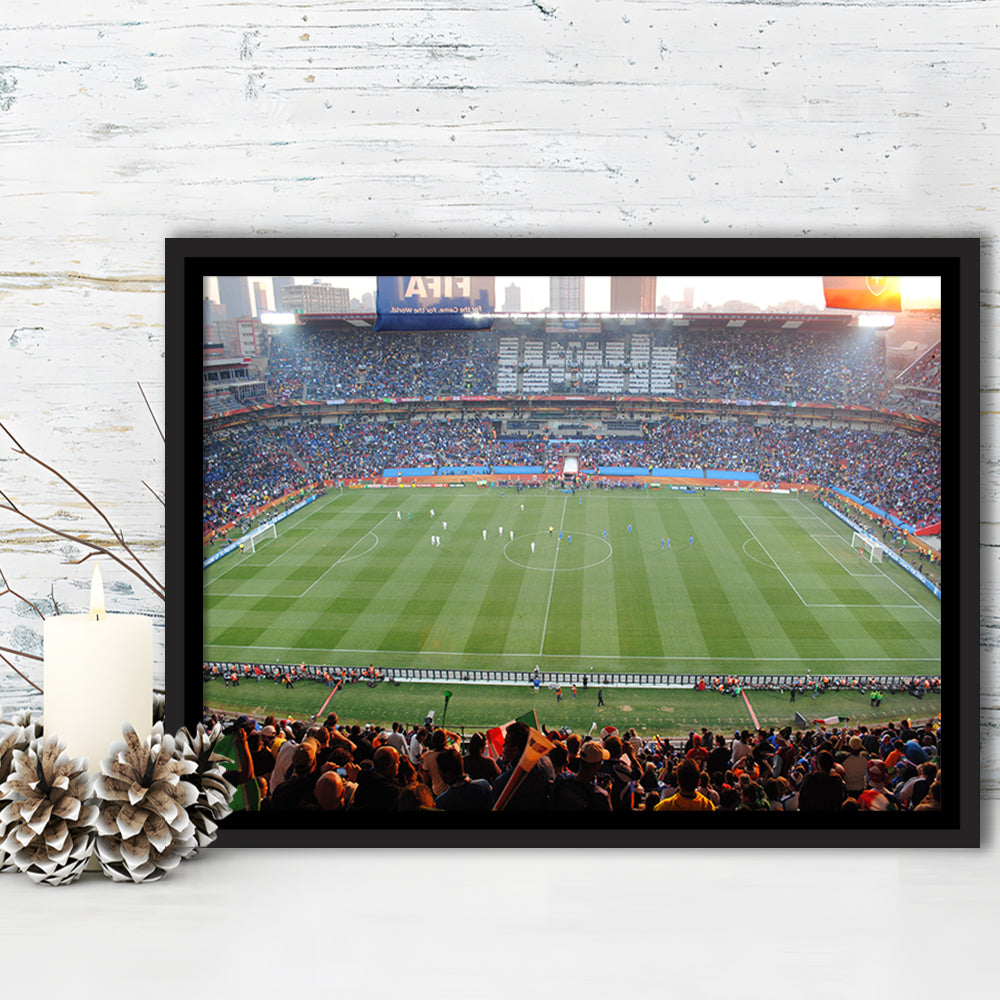 Ellis Park Stadium in South Africa, Stadium Canvas, Sport Art, Framed Canvas Print Wall Art, Floating Frame