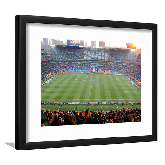 Ellis Park Stadium in South Africa, Stadium Canvas, Sport Art, Gift for him, White Border Framed Art Print Wall Decor
