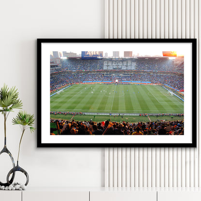 Ellis Park Stadium in South Africa, Stadium Canvas, Sport Art, Gift for him, White Border Framed Art Print Wall Decor