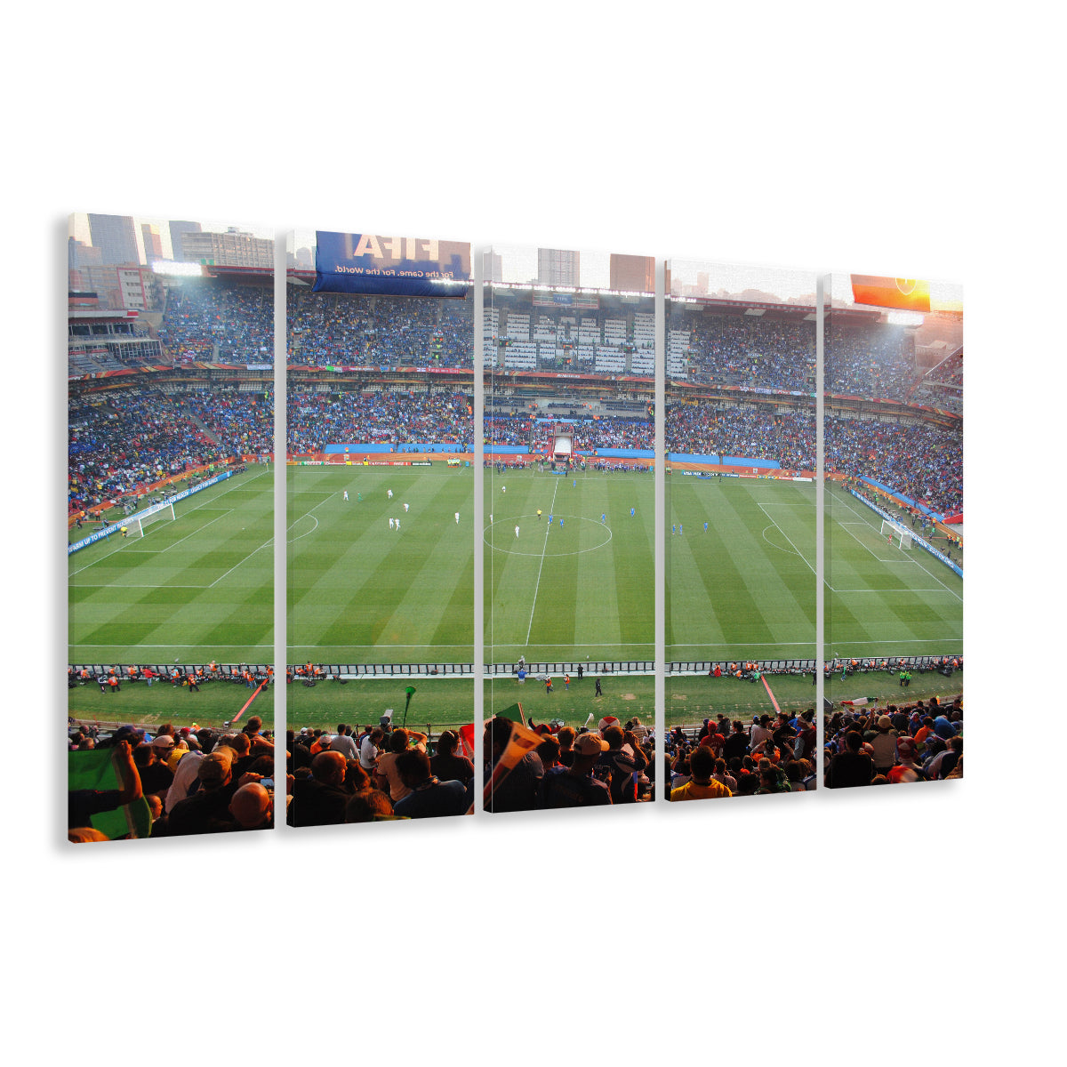 Ellis Park Stadium in South Africa, Stadium Canvas, Sport Art, 5 Panel B, Extra Large Canvas, Canvas Print Wall Art