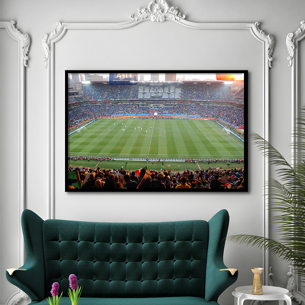 Ellis Park Stadium in South Africa, Stadium Canvas, Sport Art, Gift for him, Framed Art Print Wall Decor, Picture Framed