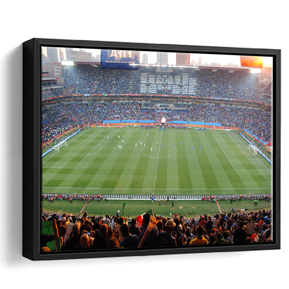Ellis Park Stadium in South Africa, Stadium Canvas, Sport Art, Framed Canvas Print Wall Art, Floating Frame