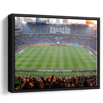 Ellis Park Stadium in South Africa, Stadium Canvas, Sport Art, Framed Canvas Print Wall Art, Floating Frame