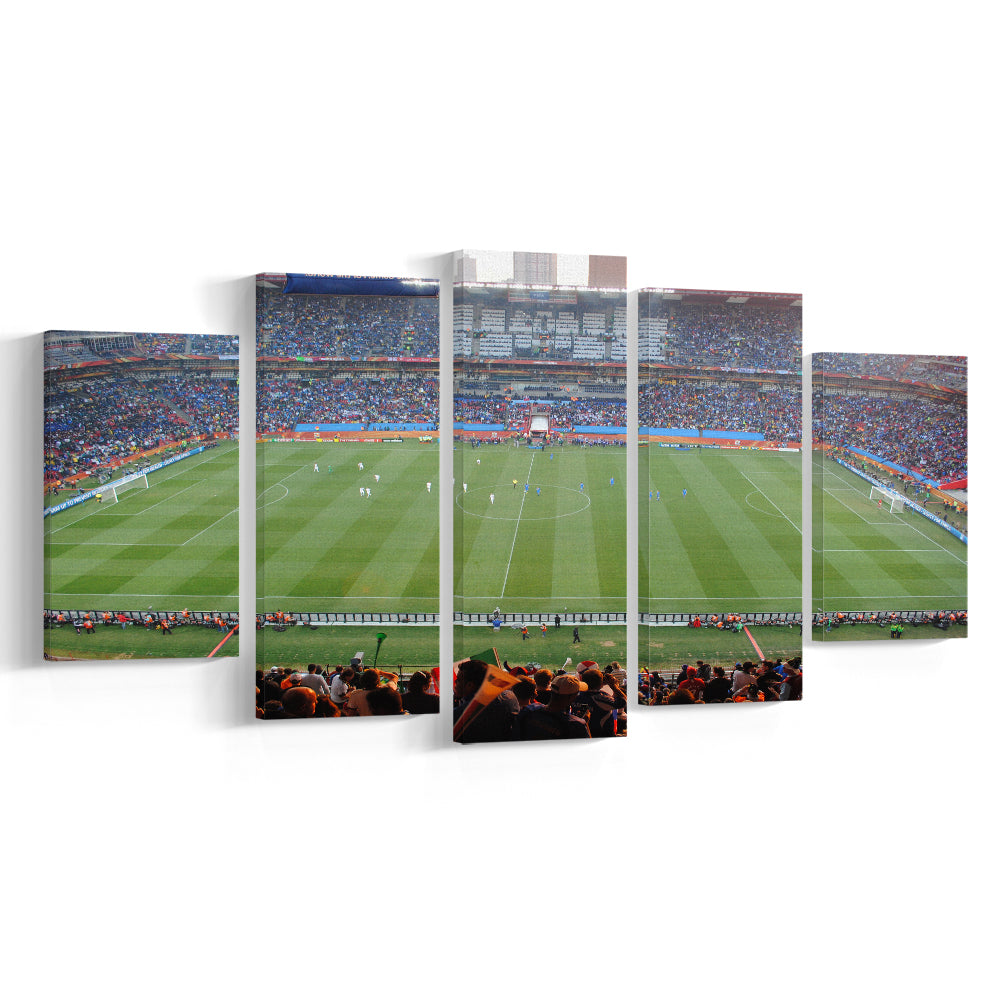 Ellis Park Stadium in South Africa, Stadium Canvas, Sport Art, Gift for him, 5 Panel, Large Canvas, Canvas Print Wall Art