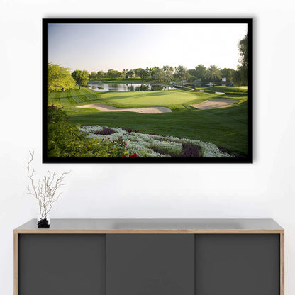 Emirates GC (Majlis) Golf Courses At Dubai UAE, Framed Art Print Wall Decor, Picture Framed
