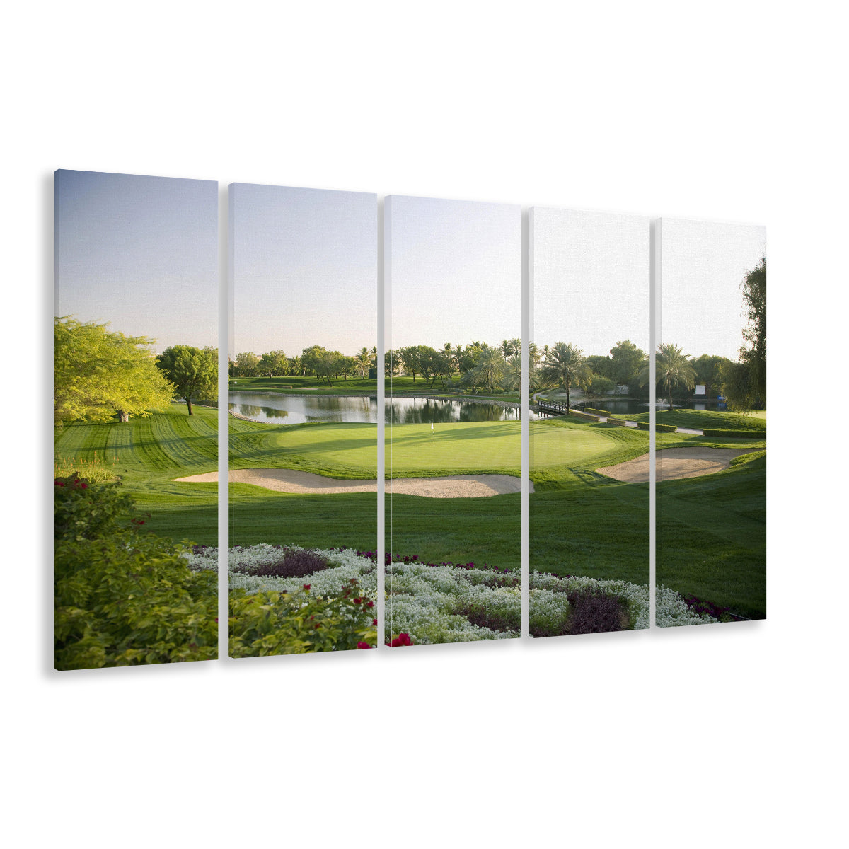 Emirates GC (Majlis) Golf Courses At Dubai UAE, Golf Art Print, Extra Large Canvas Print Wall Art