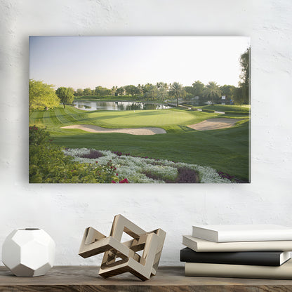 Emirates GC (Majlis) Golf Courses At Dubai UAE, Golf Art Print,Gifts Golf Lover