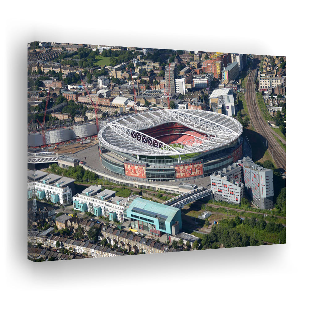 Emirates Stadium Aerial View, Stadium Canvas, Sport Art, Gift for him, Man Cave Decor, Art Print, Canvas Print Wall Art