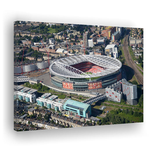 Emirates Stadium Aerial View, Stadium Canvas, Sport Art, Gift for him, Man Cave Decor, Art Print, Canvas Print Wall Art