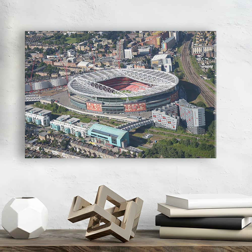 Emirates Stadium Aerial View, Stadium Canvas, Sport Art, Gift for him, Man Cave Decor, Art Print, Canvas Print Wall Art