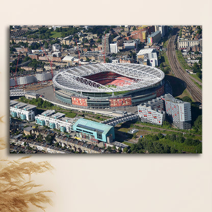 Emirates Stadium Aerial View, Stadium Canvas, Sport Art, Gift for him, Man Cave Decor, Art Print, Canvas Print Wall Art