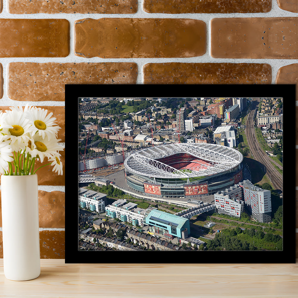 Emirates Stadium Aerial View, Stadium Canvas, Sport Art, Gift for him, Framed Art Print Wall Decor, Picture Framed