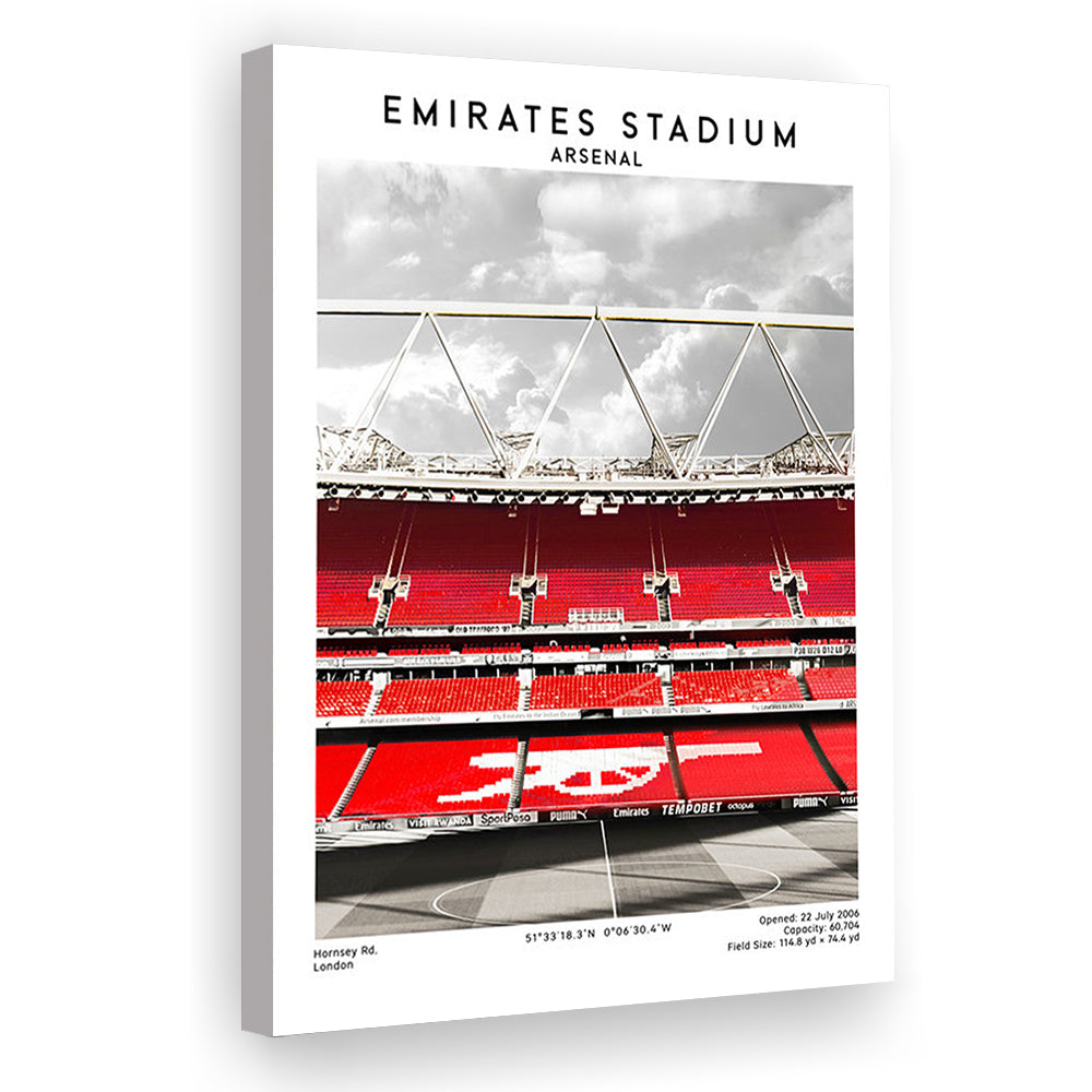 Emirates Stadium Arsenal Art Print, Football Wall Artemirates Stadium Art Print, Canvas Prints Wall Art, Man Cave Decor