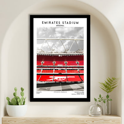 Emirates Stadium Arsenal Art Print, Football Wall Artemirates Stadium Art Print, Framed Art Prints Wall Decor
