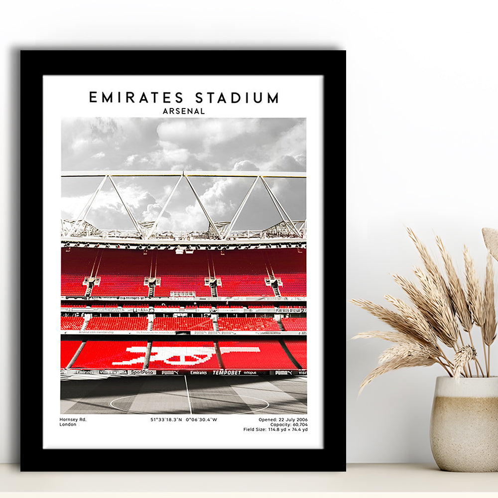 Emirates Stadium Arsenal Art Print, Football Wall Artemirates Stadium Art Print, Framed Art Prints Wall Decor