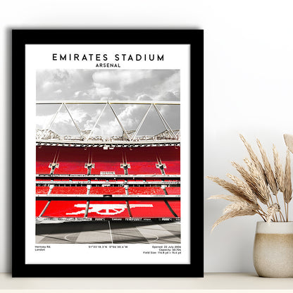 Emirates Stadium Arsenal Art Print, Football Wall Artemirates Stadium Art Print, Framed Art Prints Wall Decor