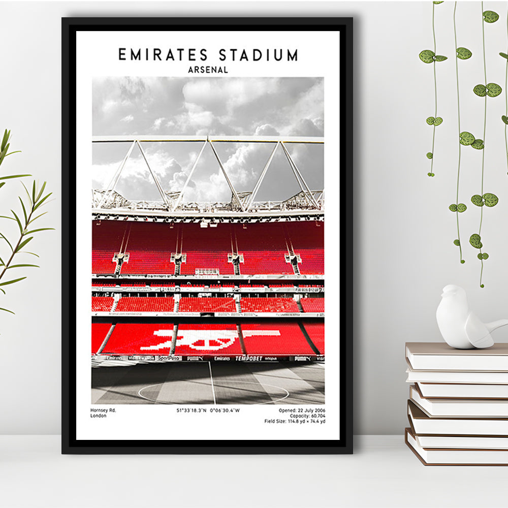 Emirates Stadium Arsenal Art Print, Football Wall Artemirates Stadium Art Print, Framed Canvas Prints Wall Art