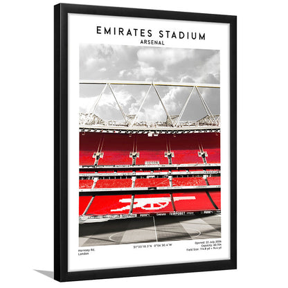 Emirates Stadium Arsenal Art Print, Football Wall Artemirates Stadium Art Print, Framed Art Prints Wall Decor