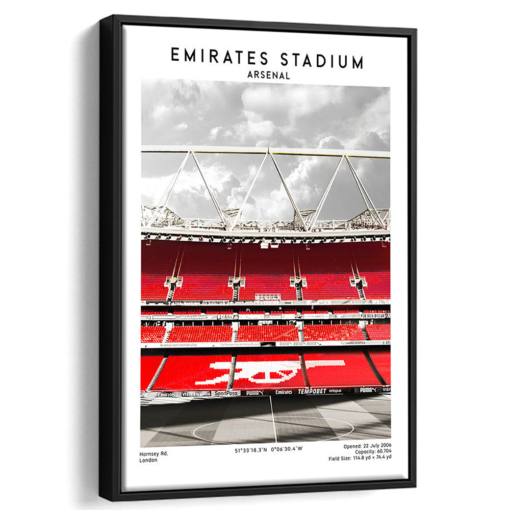 Emirates Stadium Arsenal Art Print, Football Wall Artemirates Stadium Art Print, Framed Canvas Prints Wall Art